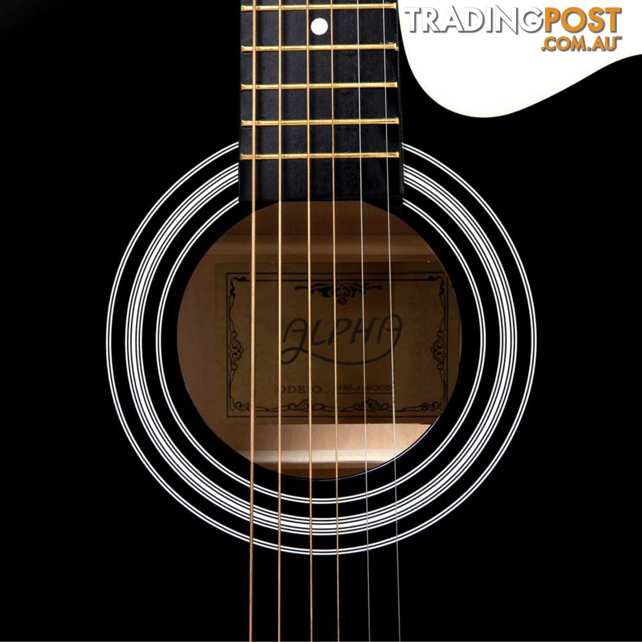 41in Steel-Stringed Acoustic Guitar Black