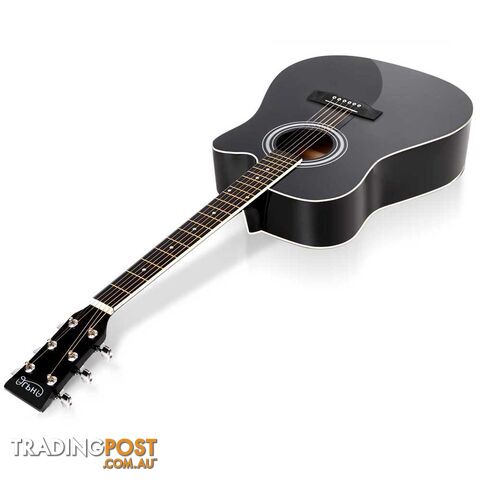 41in Steel-Stringed Acoustic Guitar Black