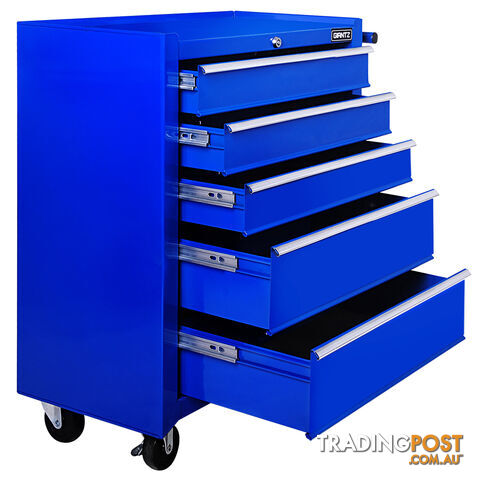 5 Drawers Toolbox Chest Cabinet Tool Box Roller Trolley Blue