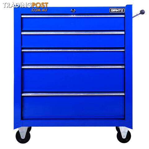 5 Drawers Toolbox Chest Cabinet Tool Box Roller Trolley Blue - photo 3 of 8