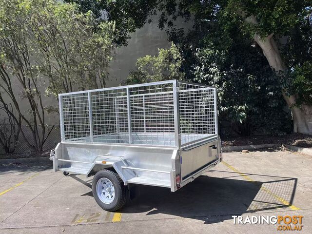 Elstar galvernized box trailer 8x5 high sides tipper with 900mm cage - photo 2 of 7