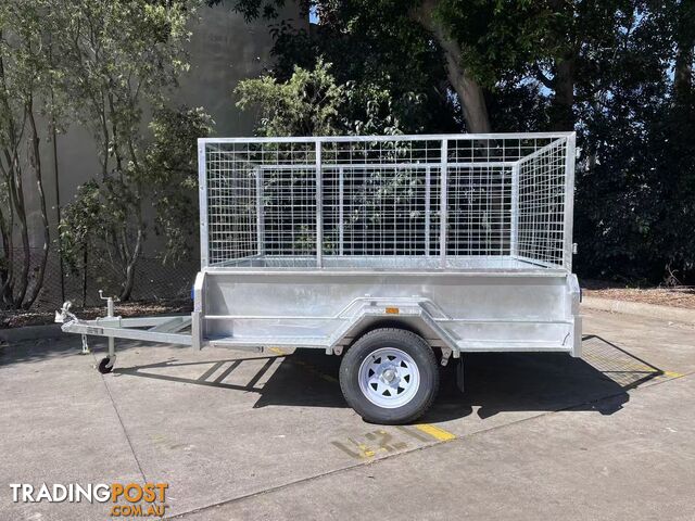 Elstar galvernized box trailer 8x5 high sides tipper with 900mm cage - photo 3 of 7