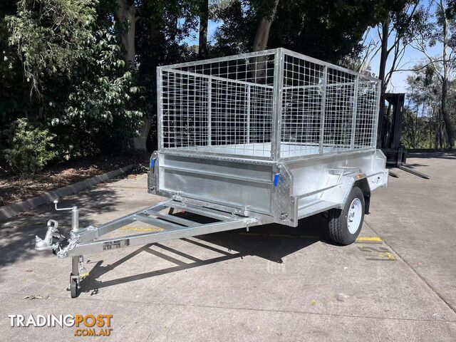 Elstar galvernized box trailer 8x5 high sides tipper with 900mm cage - photo 4 of 7
