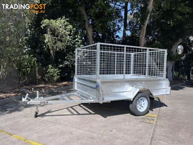 Elstar galvernized box trailer 8x5 high sides tipper with 900mm cage