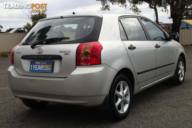 2006 TOYOTA COROLLA ASCENT SECA ZZE122R MY06 UPGRADE HATCH, 5 DOORS, 5 SEATS