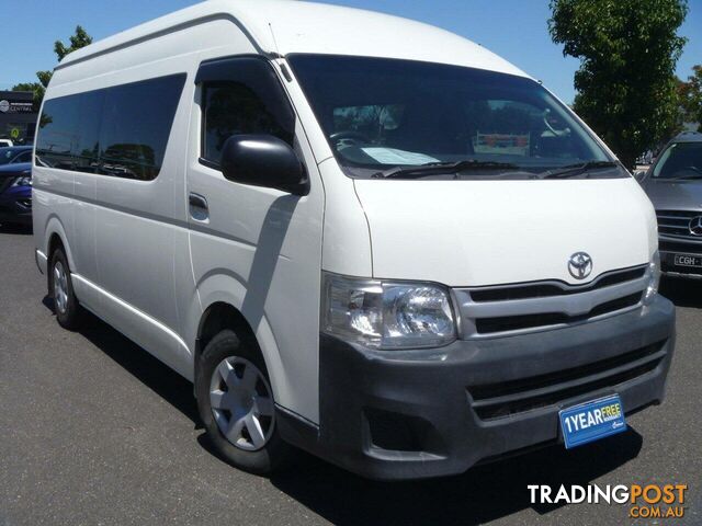 2012 TOYOTA HIACE COMMUTER TRH223R MY11 UPGRADE PEOPLE MOVER, 3 DOORS, 14 SEATS