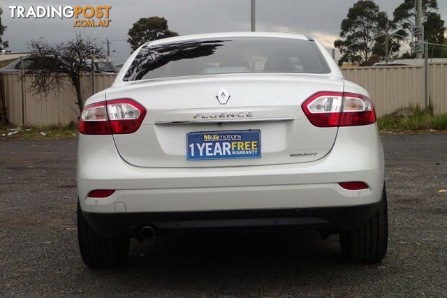 2013 RENAULT FLUENCE PRIVILEGE X38 MY13 SEDAN