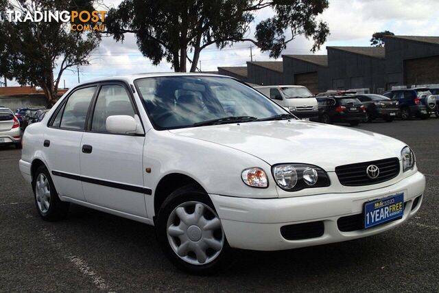 2001 TOYOTA COROLLA ASCENT AE112R SEDAN, 4 DOORS, 5 SEATS