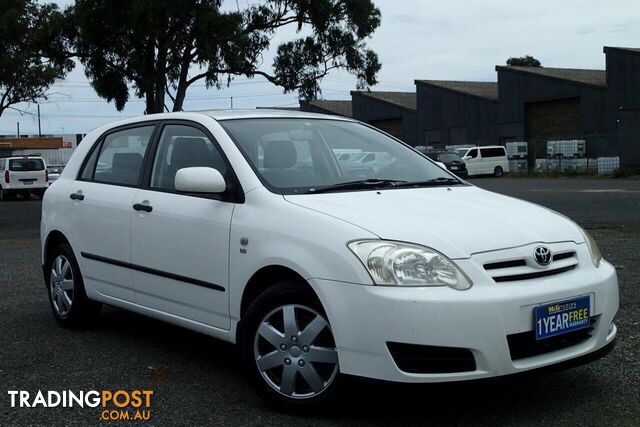 2006 TOYOTA COROLLA ASCENT SECA ZZE122R HATCH, 5 DOORS, 5 SEATS