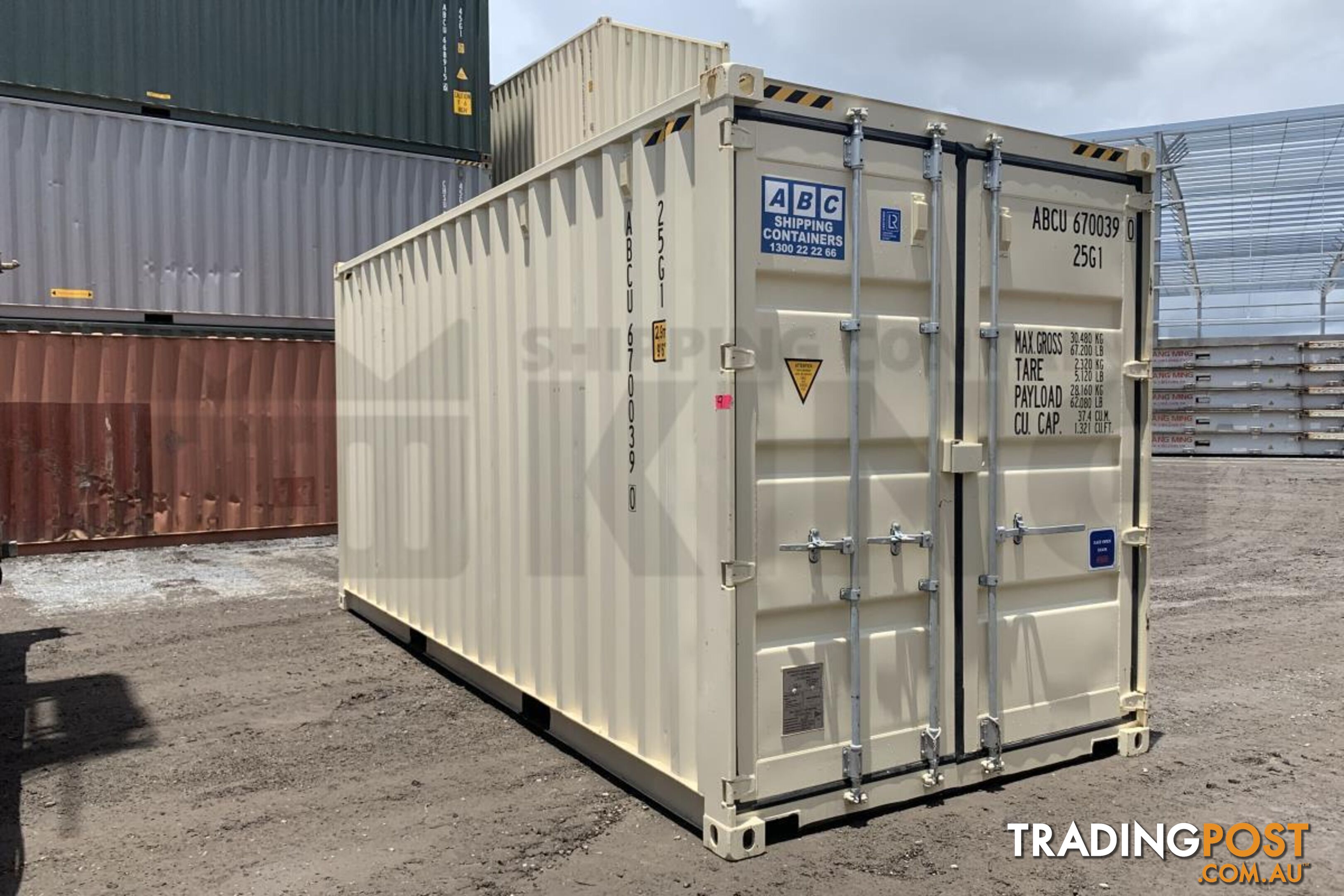 20' HIGH CUBE SHIPPING CONTAINER (STEEL FLOOR) - in Brisbane