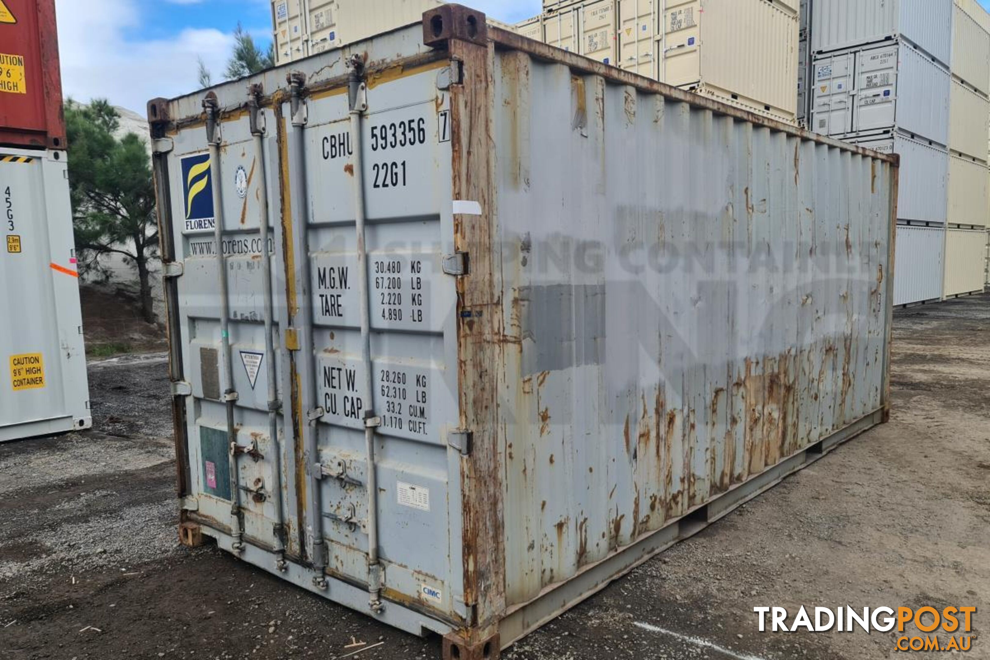 20' STANDARD HEIGHT SHIPPING CONTAINER - in Brisbane