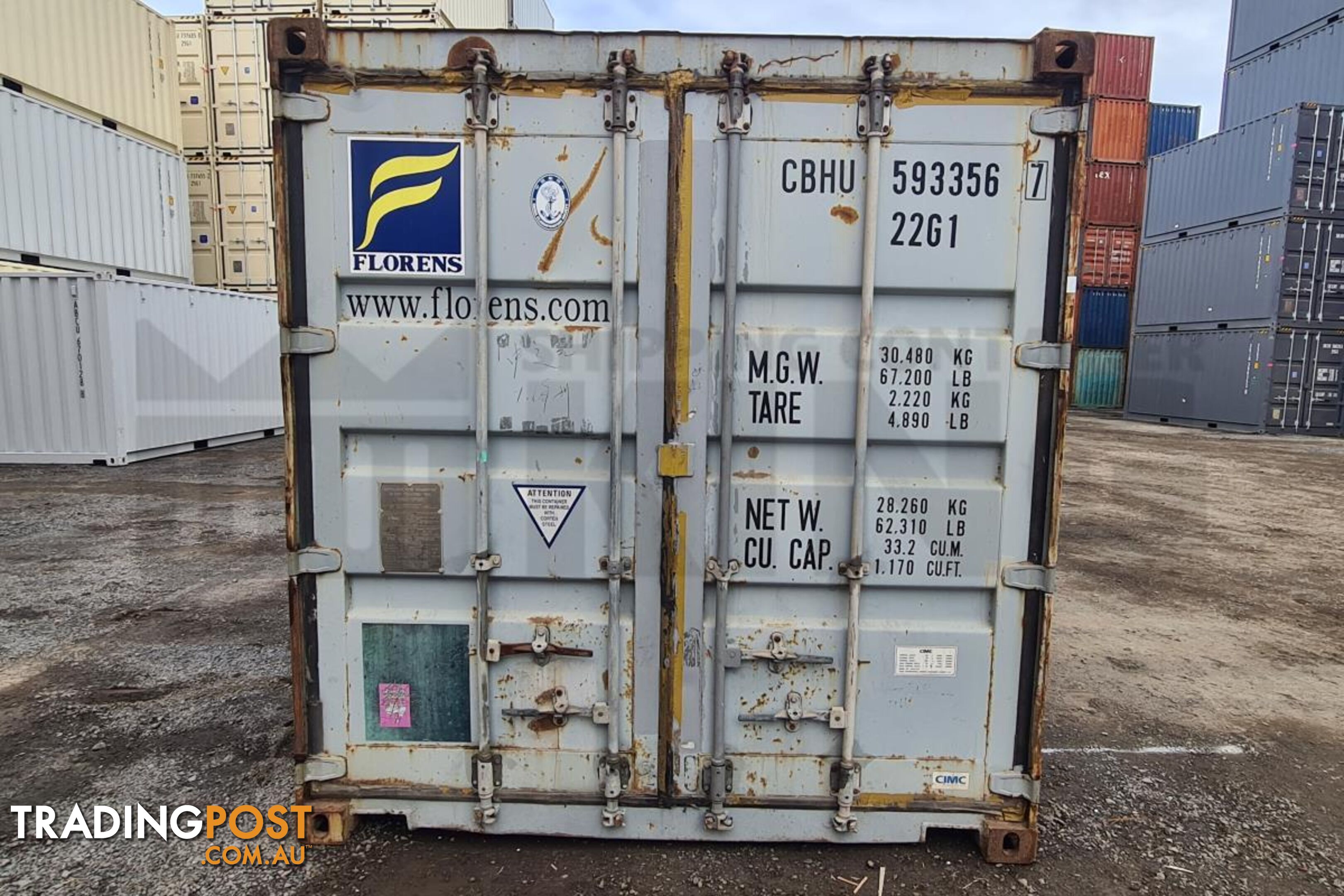 20' STANDARD HEIGHT SHIPPING CONTAINER - in Brisbane