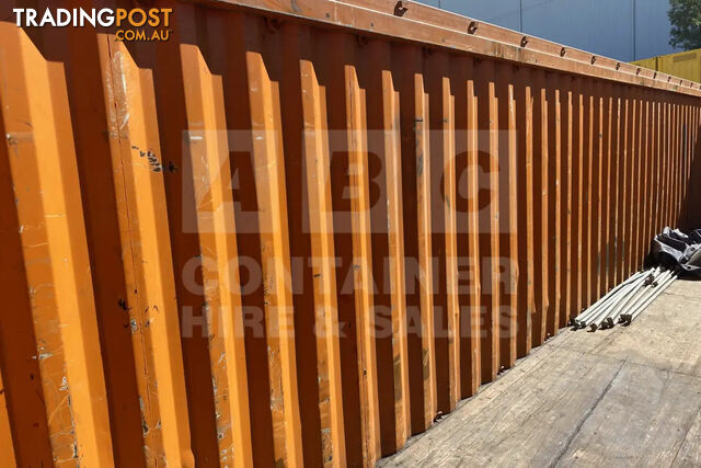 40' STANDARD HEIGHT OPEN TOP SHIPPING CONTAINER (TARP AND BOWS, TIMBER FLOOR) - photo 3 of 11