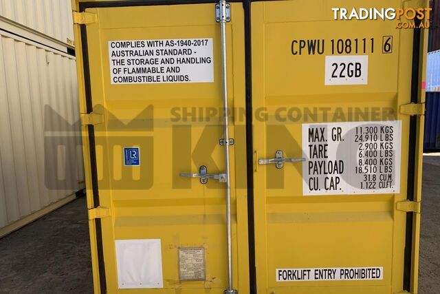 10' STANDARD HEIGHT DANGEROUS GOODS SHIPPING CONTAINER (4 CORNER POST) - in Toowoomba