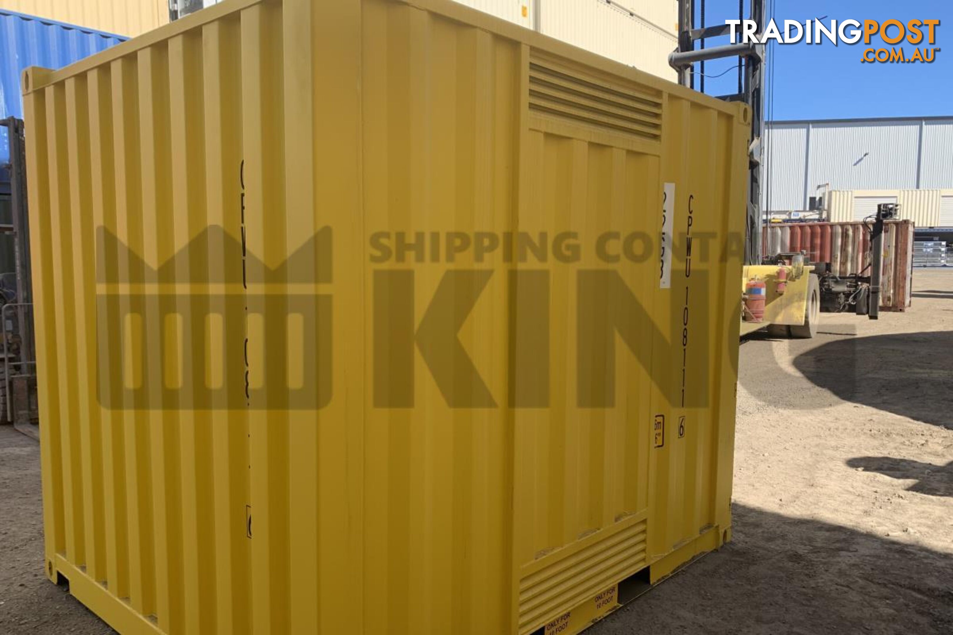 10' STANDARD HEIGHT DANGEROUS GOODS SHIPPING CONTAINER (4 CORNER POST) - in Toowoomba