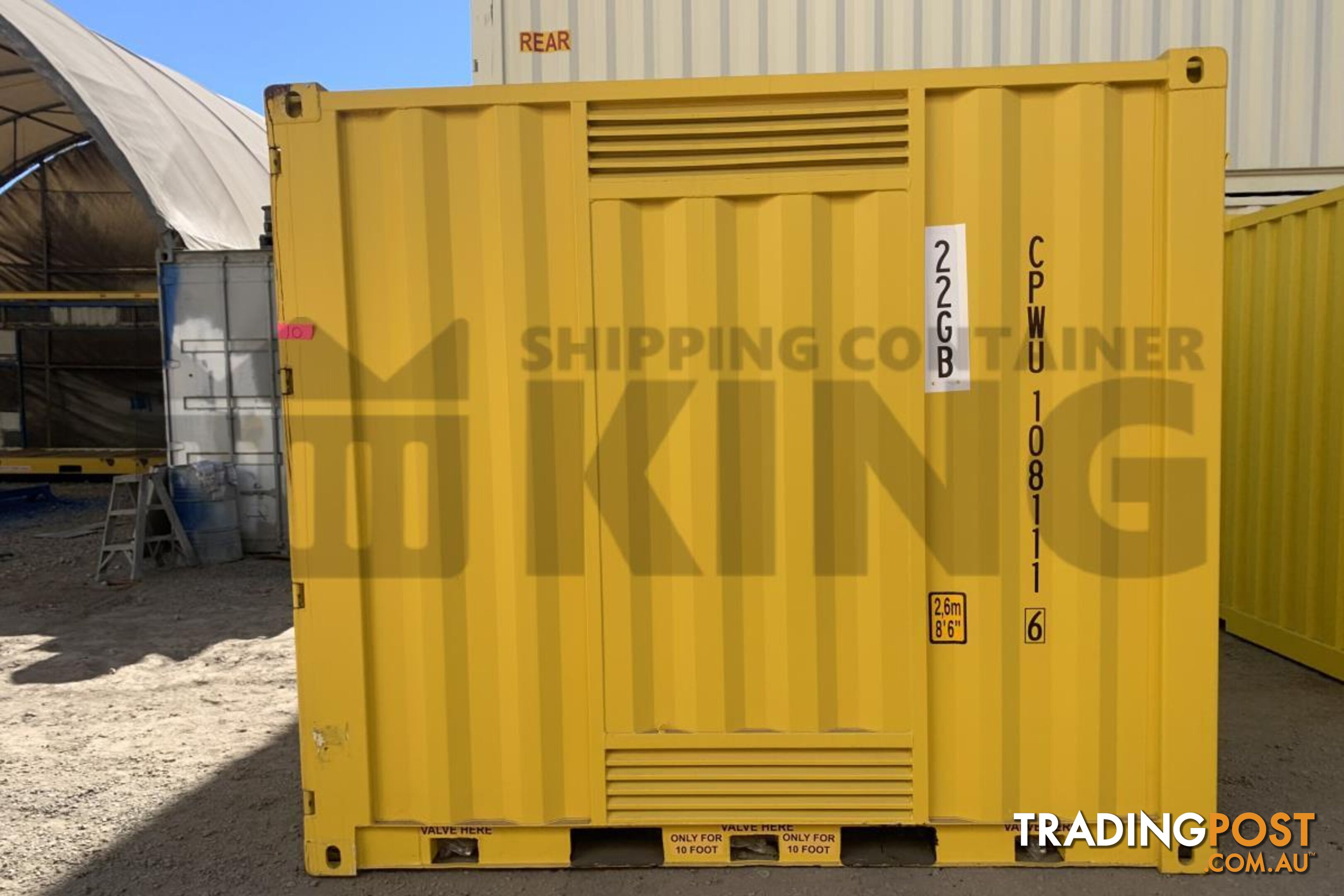 10' STANDARD HEIGHT DANGEROUS GOODS SHIPPING CONTAINER (4 CORNER POST) - in Toowoomba