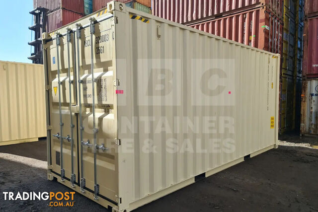 20' HIGH CUBE SHIPPING CONTAINER (WITH TIE RAILS)