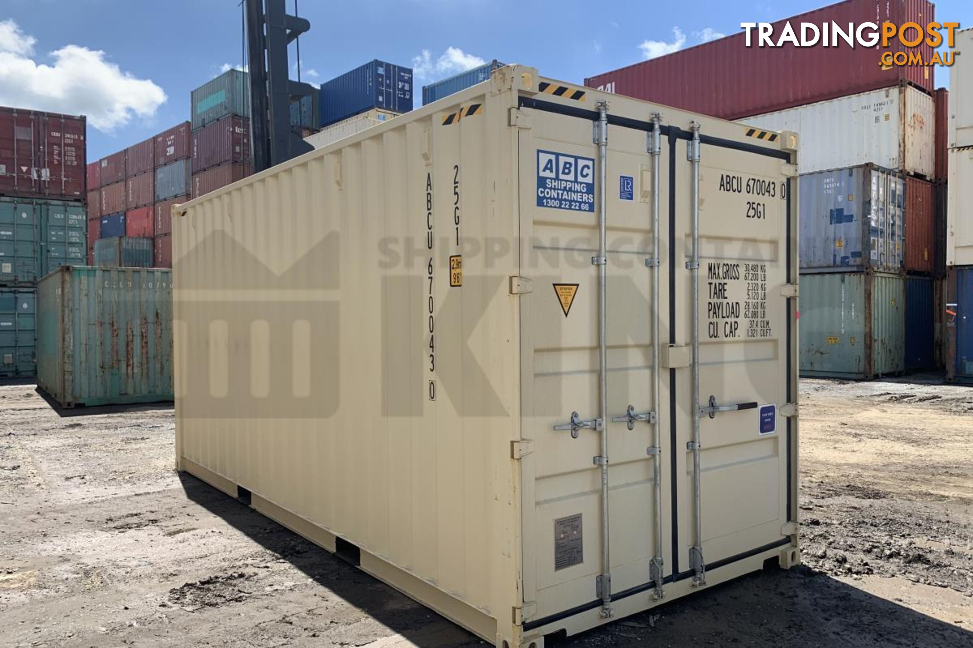 20' HIGH CUBE SHIPPING CONTAINER (STEEL FLOOR) - in Brisbane