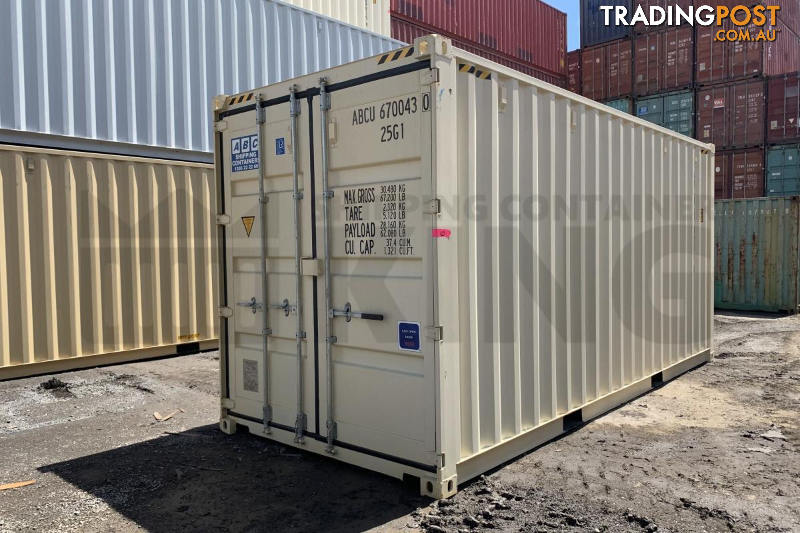 20' HIGH CUBE SHIPPING CONTAINER (STEEL FLOOR) - in Brisbane