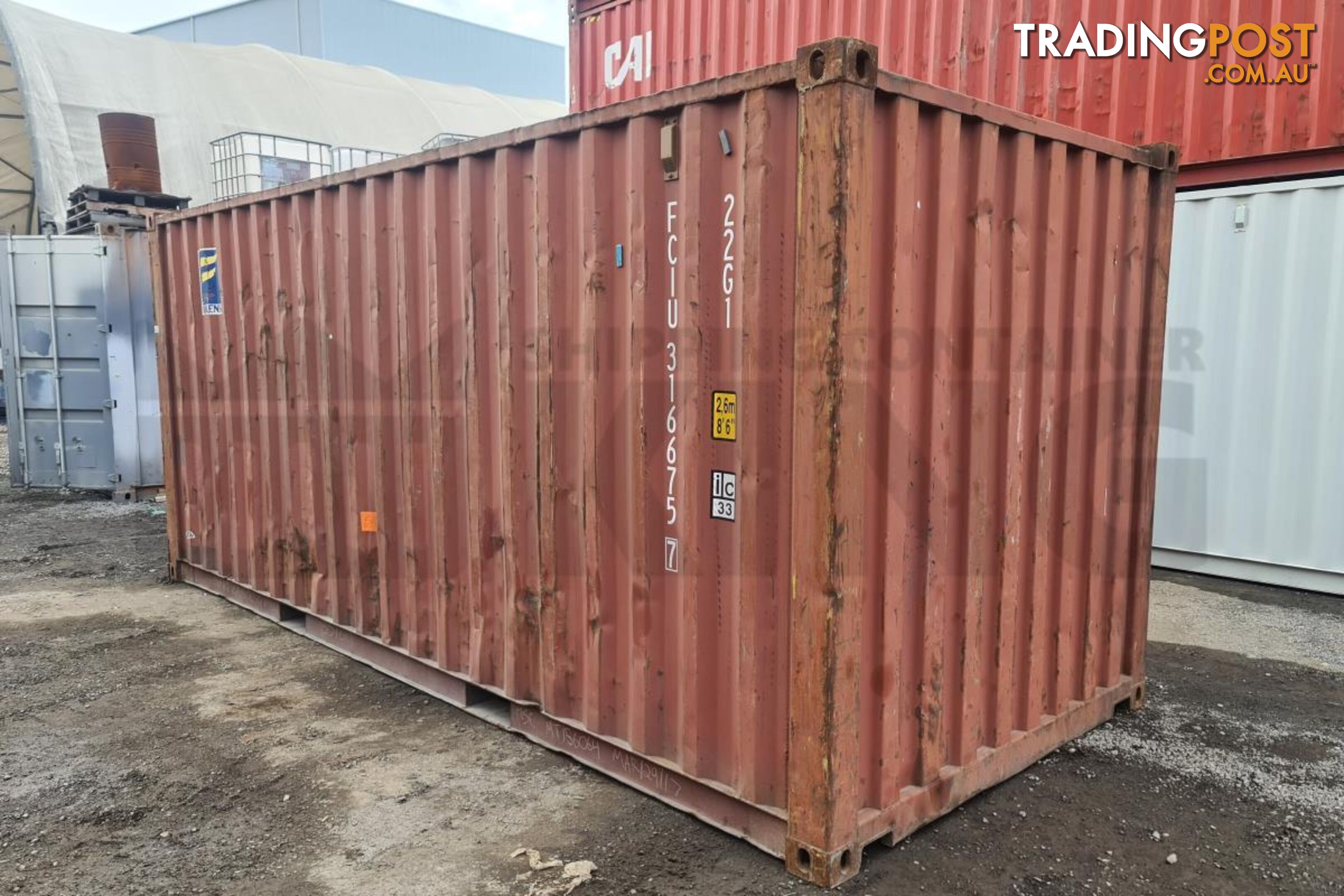 20' STANDARD HEIGHT SHIPPING CONTAINER - in Brisbane