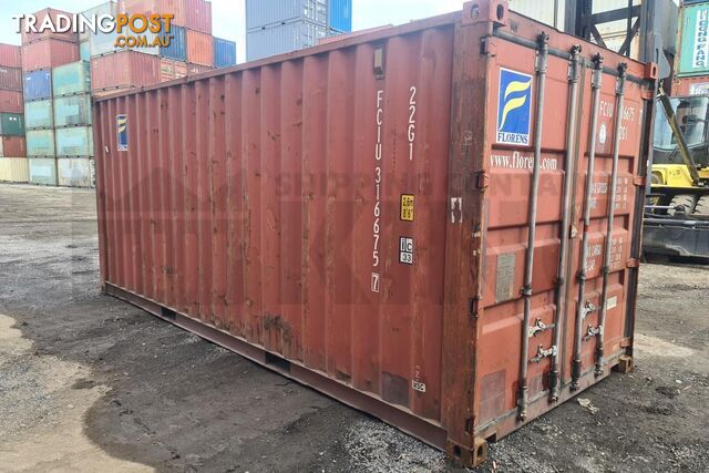 20' STANDARD HEIGHT SHIPPING CONTAINER - in Brisbane