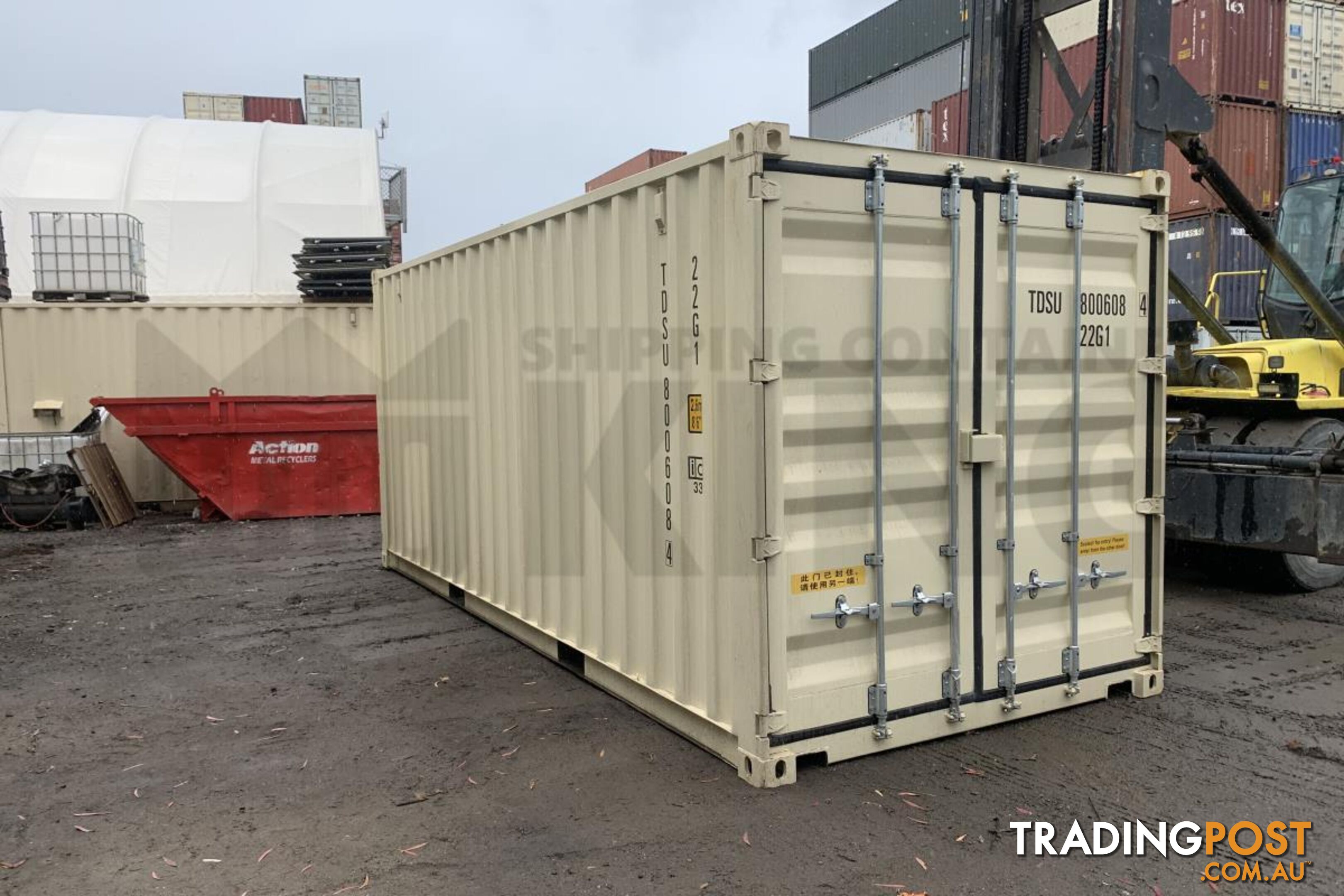 20' STANDARD HEIGHT SHIPPING CONTAINER (DOORS BOTH ENDS) - in Townsville