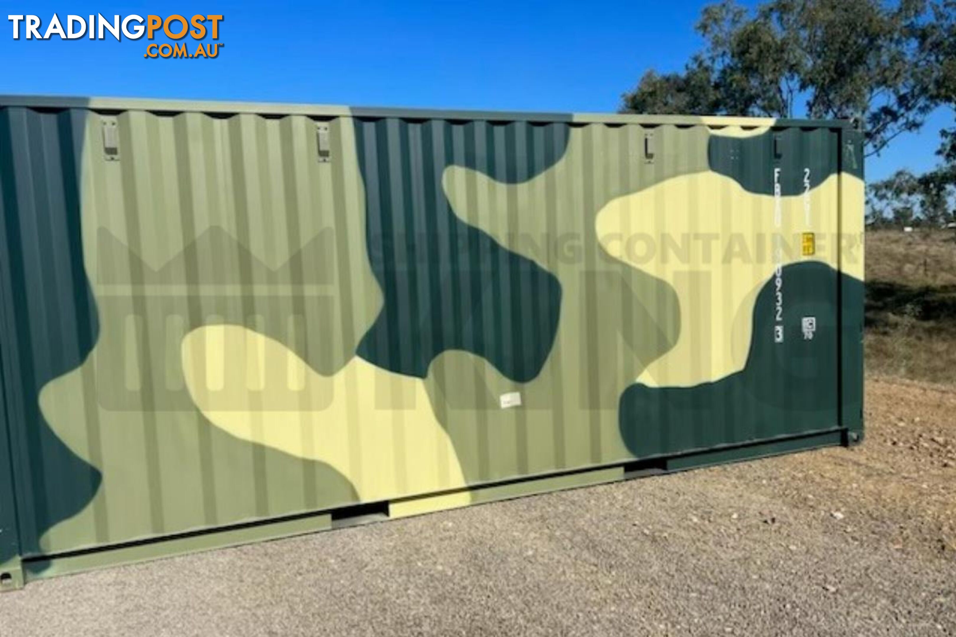 20' STANDARD HEIGHT SHIPPING CONTAINER (CAMOUFLAGE) - in Rockhampton