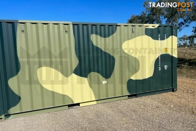 20' STANDARD HEIGHT SHIPPING CONTAINER (CAMOUFLAGE) - in Rockhampton