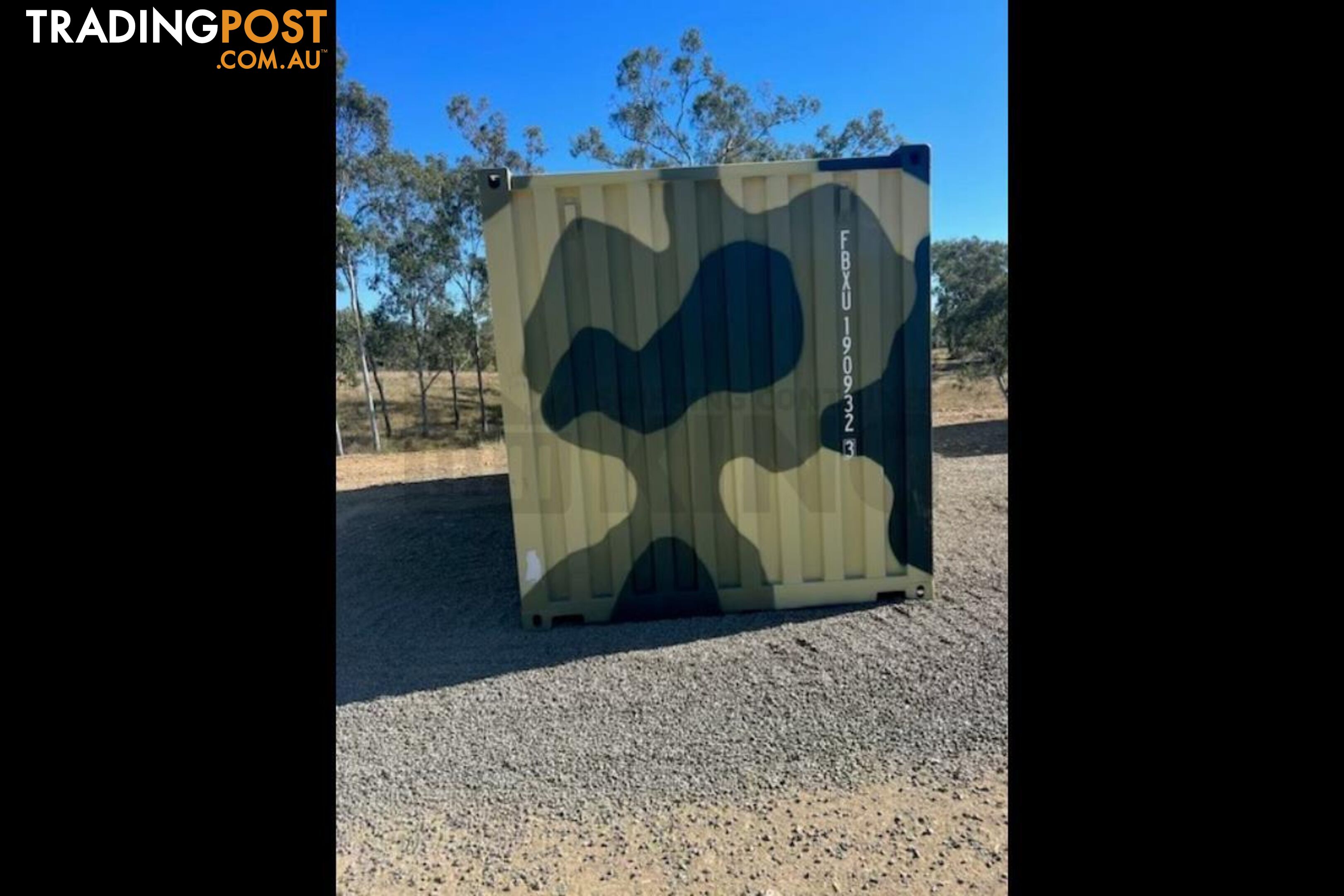 20' STANDARD HEIGHT SHIPPING CONTAINER (CAMOUFLAGE) - in Rockhampton