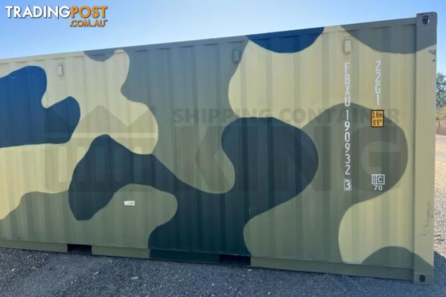 20' STANDARD HEIGHT SHIPPING CONTAINER (CAMOUFLAGE) - in Rockhampton