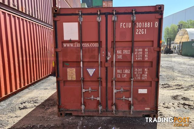 20' STANDARD HEIGHT SHIPPING CONTAINER - in Brisbane