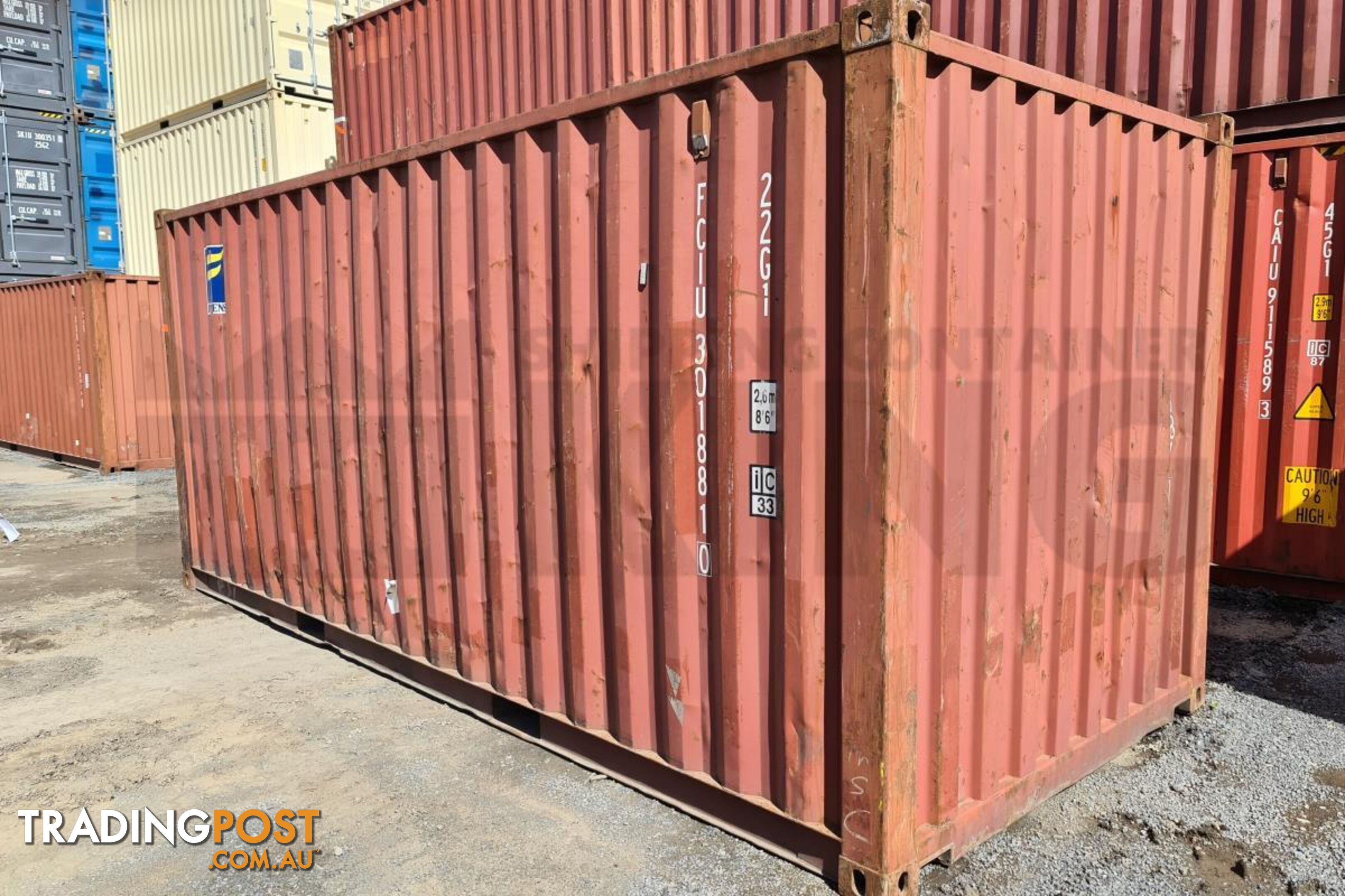 20' STANDARD HEIGHT SHIPPING CONTAINER - in Brisbane