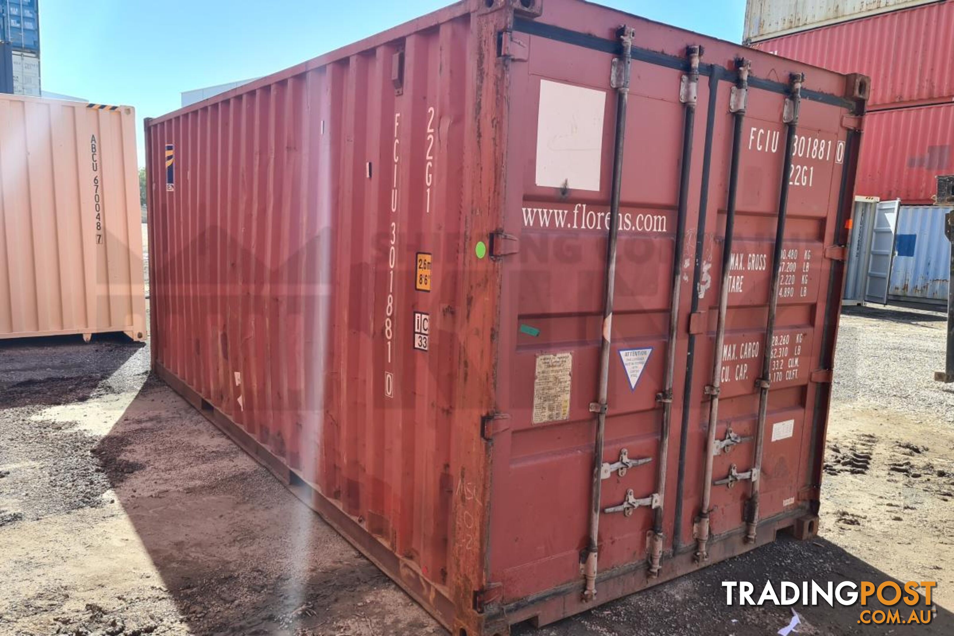 20' STANDARD HEIGHT SHIPPING CONTAINER - in Brisbane