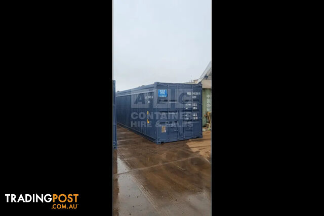 40' STANDARD HEIGHT OPEN TOP SHIPPING CONTAINER (TARP AND BOWS, TIMBER FLOOR)