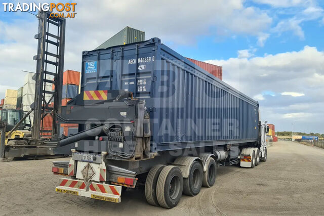40' STANDARD HEIGHT OPEN TOP SHIPPING CONTAINER (TARP AND BOWS, TIMBER FLOOR) - photo 2 of 4