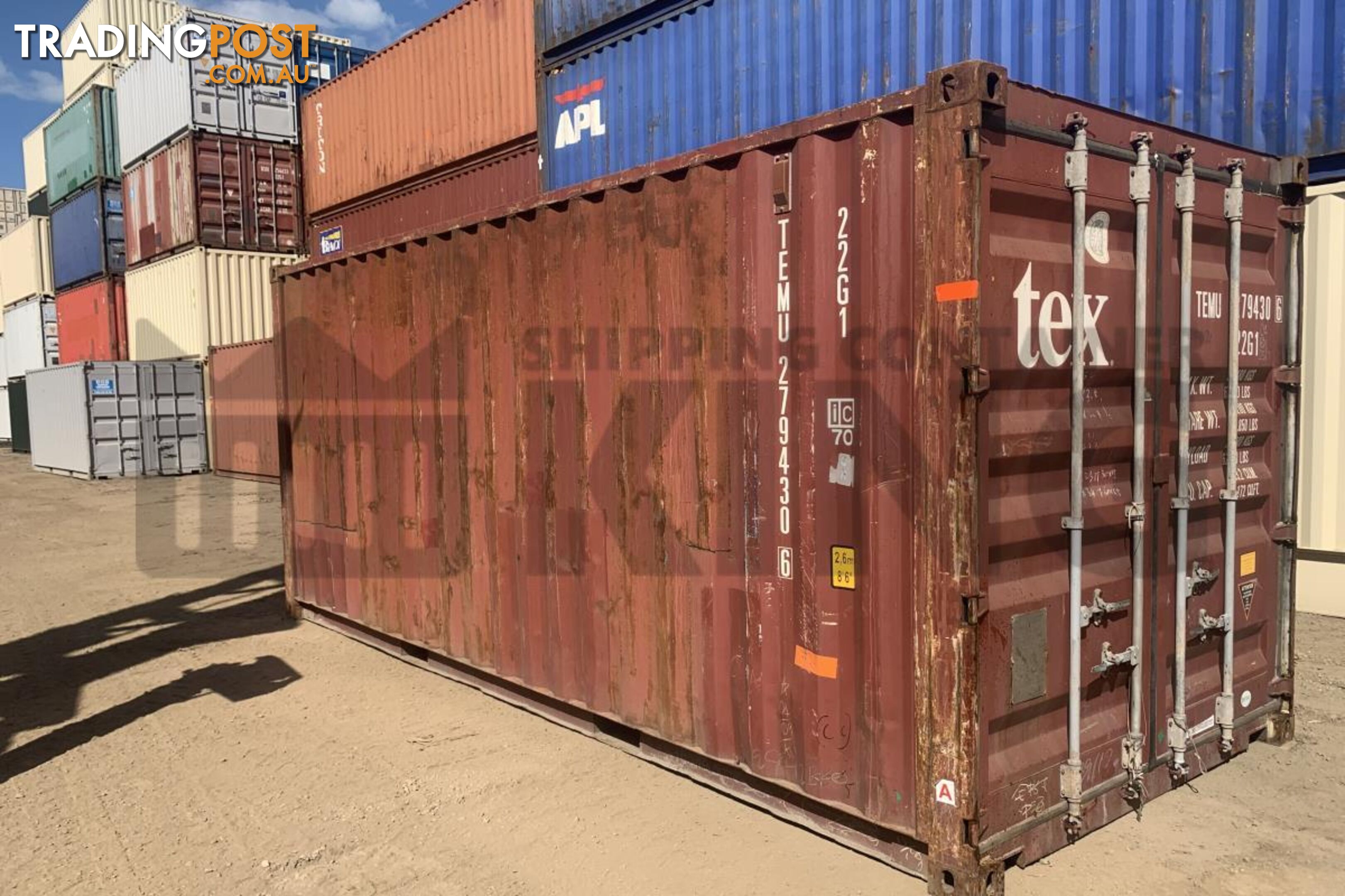 20' STANDARD HEIGHT SHIPPING CONTAINER - in Brisbane