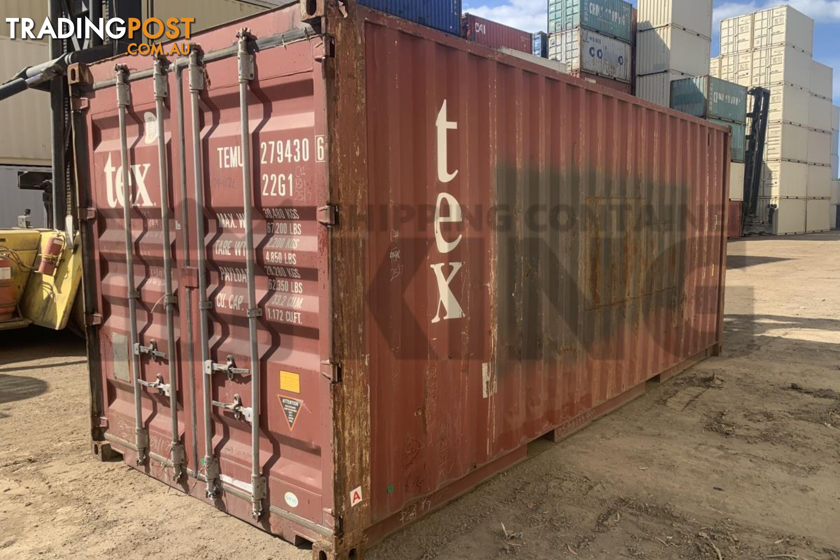 20' STANDARD HEIGHT SHIPPING CONTAINER - in Brisbane