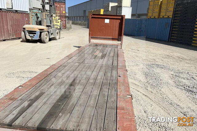 40' FLAT RACK SHIPPING CONTAINER (WITH COLLAPSIBLE ENDS)