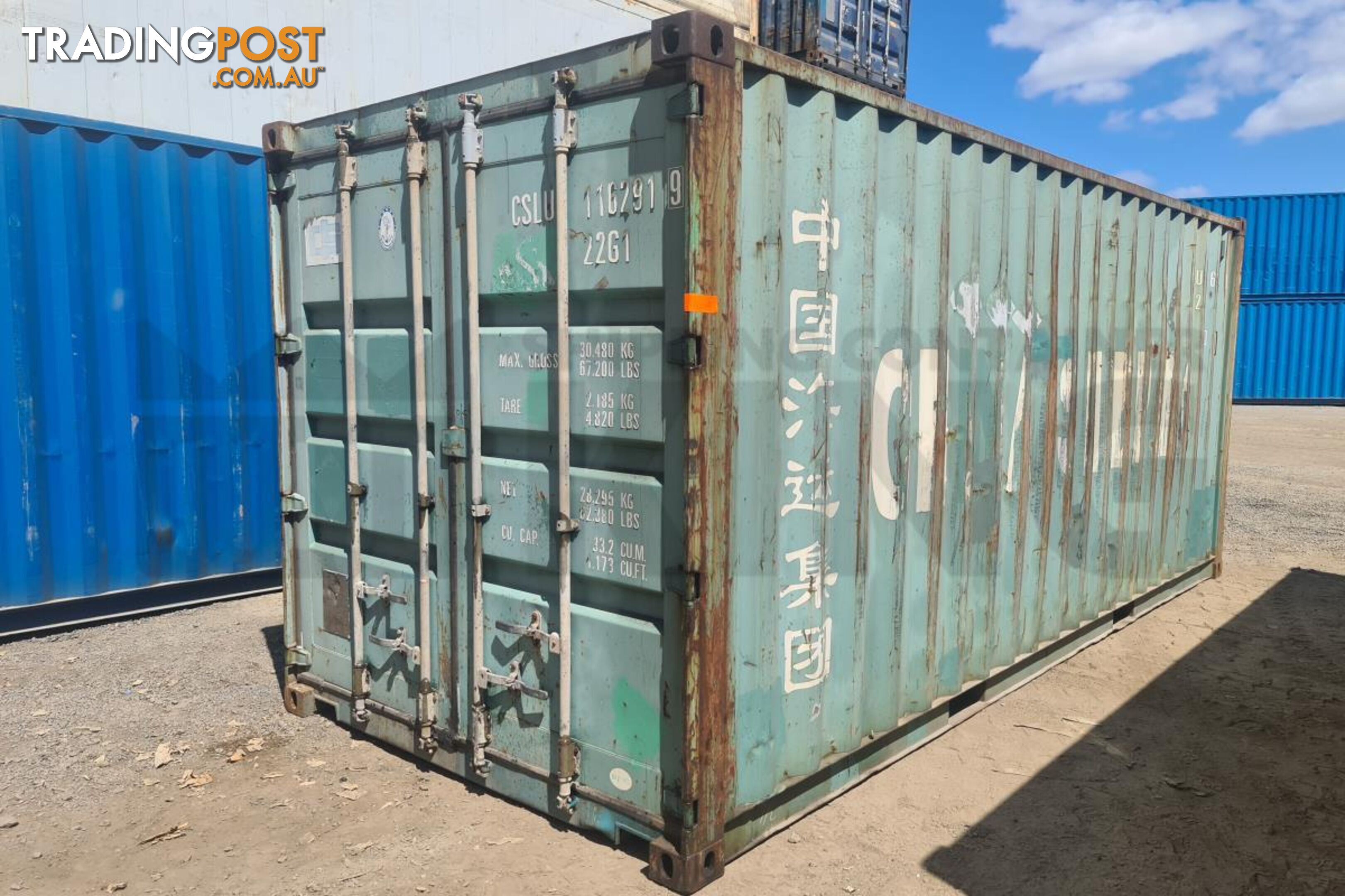 20' STANDARD HEIGHT SHIPPING CONTAINER - in Rockhampton