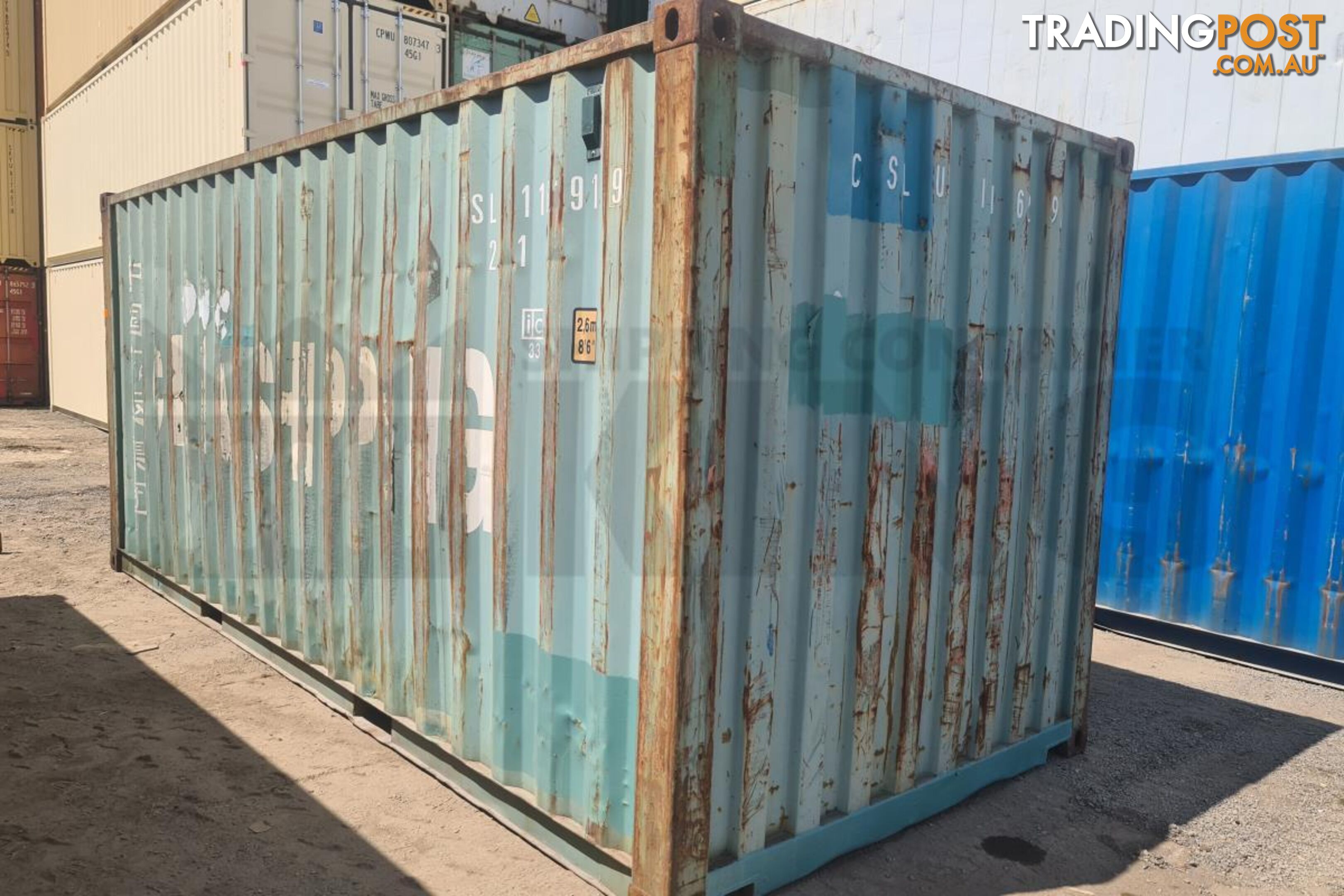 20' STANDARD HEIGHT SHIPPING CONTAINER - in Rockhampton