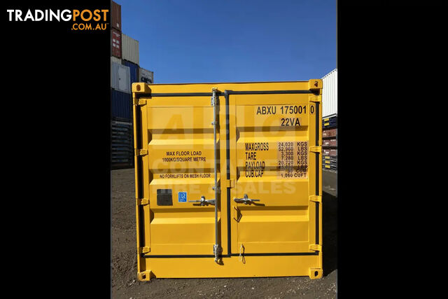 PAIR OF 10' DANGEROUS GOODS SHIPPING CONTAINERS (2 X 4 CORNER POST 10' DANGEROUS...