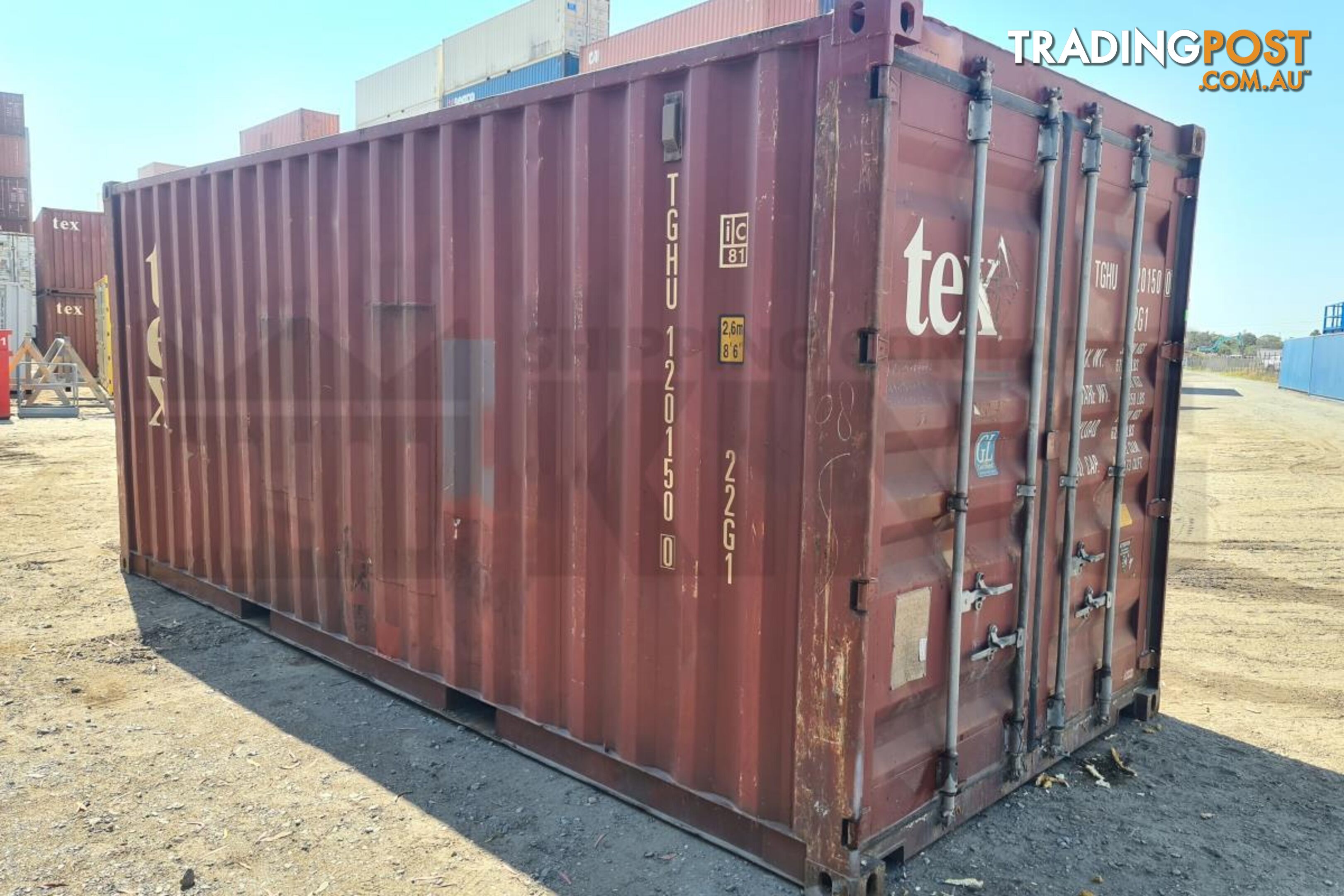 20' STANDARD HEIGHT SHIPPING CONTAINER - in Gladstone