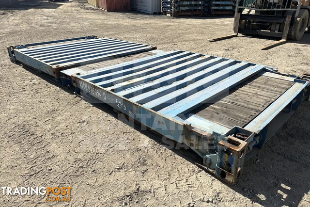 20' FLAT RACK SHIPPING CONTAINER (WITH COLLAPSIBLE ENDS) - photo 3 of 10
