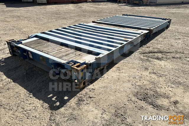 20' FLAT RACK SHIPPING CONTAINER (WITH COLLAPSIBLE ENDS) - photo 4 of 10