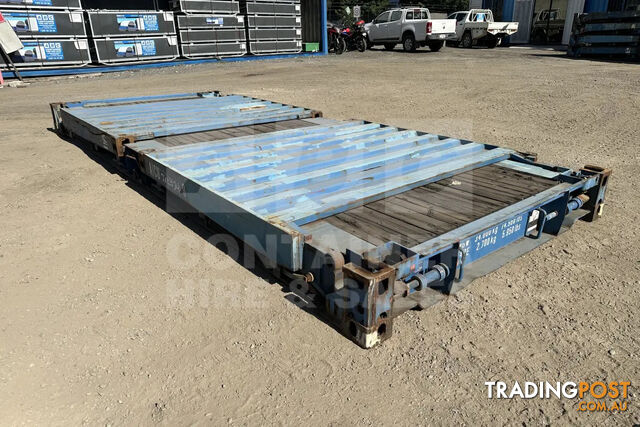 20' FLAT RACK SHIPPING CONTAINER (WITH COLLAPSIBLE ENDS) - photo 5 of 10