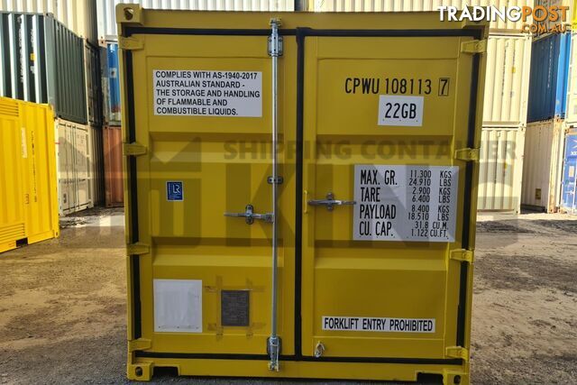 PAIR OF 10' DANGEROUS GOODS SHIPPING CONTAINERS (2 X 4 CORNER POST 10' DANGEROUS GOODS) - in Brisbane