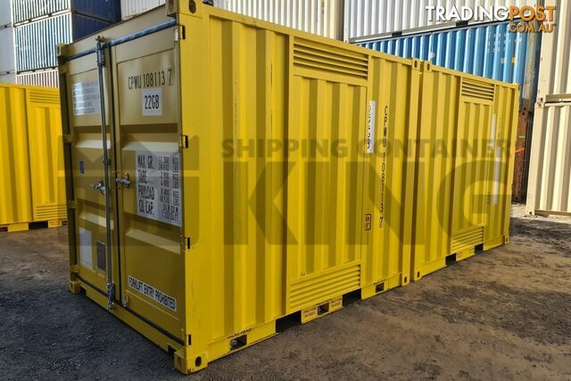 PAIR OF 10' DANGEROUS GOODS SHIPPING CONTAINERS (2 X 4 CORNER POST 10' DANGEROUS GOODS) - in Brisbane