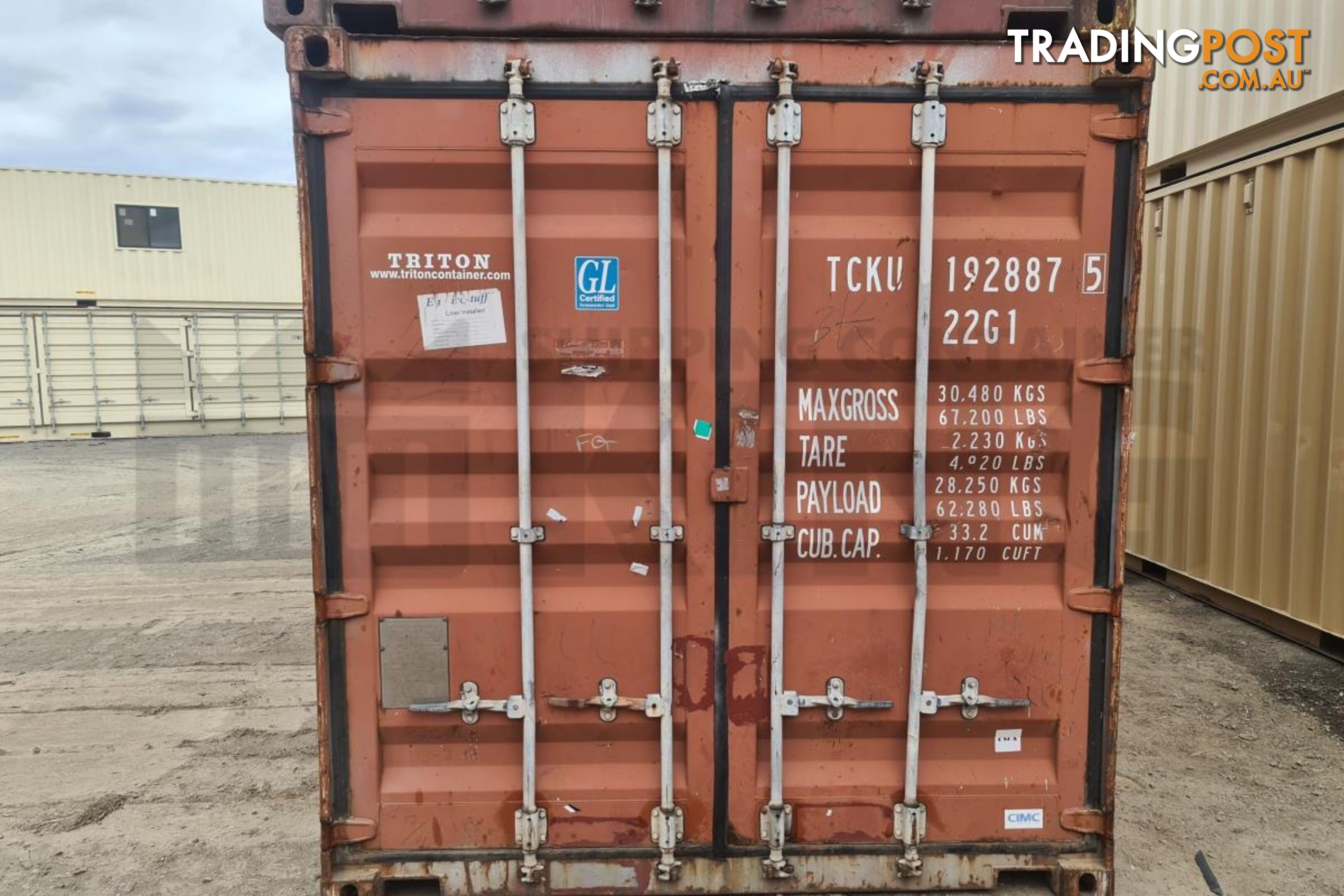 20' STANDARD HEIGHT SHIPPING CONTAINER - in Brisbane