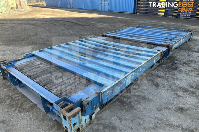 20' FLAT RACK SHIPPING CONTAINER (WITH COLLAPSIBLE ENDS) - photo 2 of 16