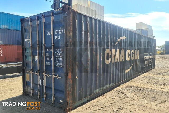 40' HIGH CUBE SHIPPING CONTAINER - in Toowoomba